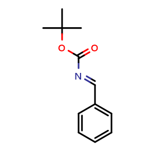 Chemical structure of N-(phenylmethylene)-Carbamic acid, 1,1-dimethylethyl ester , CAS 150884-50-7, AChemBlock X181331