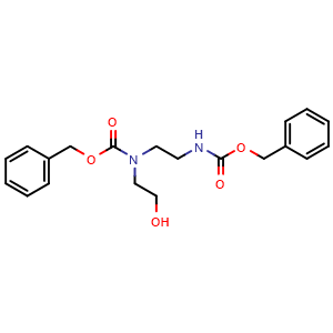 Chemical structure of N3,N5-bis(benzyloxycarbonyl)-5-amino-3-azapentan-1-ol , CAS 281206-41-5, AChemBlock X181367