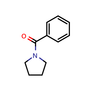 Chemical structure of N-benzoylpyrrolidine , CAS 3389-54-6, AChemBlock X181373