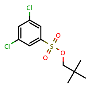 Chemical structure of neopentyl 3,5-dichlorobenzenesulfonate , CAS 934498-40-5, AChemBlock X181408