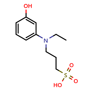 Chemical structure of N-Ethyl-N-(3-sulfopropyl)-m-aminophenol , CAS 83489-61-6, AChemBlock X181410