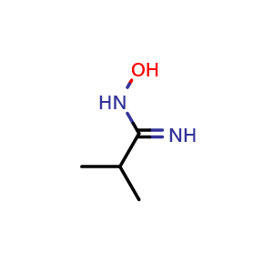 Chemical structure of N-Hydroxyisobutyramidine , CAS 35613-84-4, AChemBlock X181415