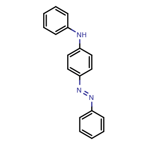 Chemical structure of N-phenyl-4-phenyldiazenylaniline , CAS 101-75-7, AChemBlock X181423