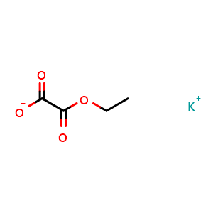 Chemical structure of potassium monoethyl oxalate , CAS 1906-57-6, AChemBlock X181438