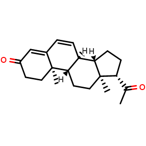 Chemical structure of Pregna-4,6-diene-3,20-dione , CAS 1162-56-7, AChemBlock X181439