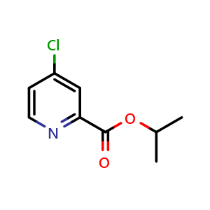 Chemical structure of propan-2-yl 4-chloropyridine-2-carboxylate , CAS 874786-49-9, AChemBlock X181440