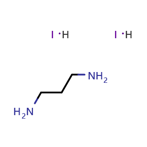 Chemical structure of propane-1,3-diamine dihydroiodide , CAS 120675-53-8, AChemBlock X181441