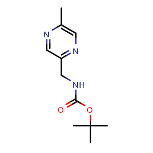 Chemical structure of Tert-Butyl ((5-Methylpyrazin-2-Yl)Methyl)Carbamate , CAS 1353100-98-7, AChemBlock X181465