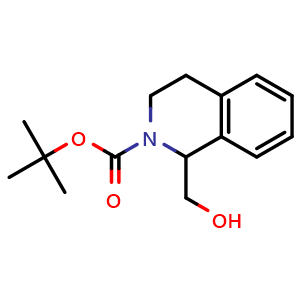Chemical structure of tert-Butyl 1-(hydroxymethyl)-3,4-dihydroisoquinoline-2(1H)-carboxylate , CAS 954239-58-8, AChemBlock X181487