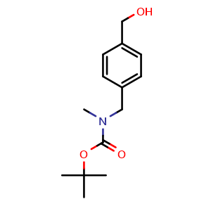 Chemical structure of tert-Butyl 4-(hydroxymethyl)benzyl(methyl)carbamate , CAS 774238-90-3, AChemBlock X181519