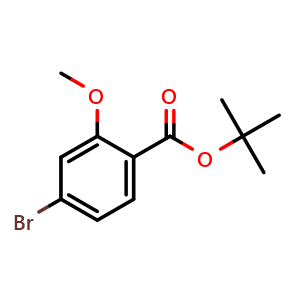 Chemical structure of Tert-butyl 4-bromo-2-methoxybenzoate , CAS 1260897-35-5, AChemBlock X181524