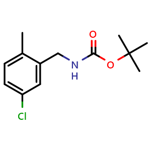Chemical structure of Tert-butyl 5-chloro-2-methylbenzylcarbamate , CAS 439116-99-1, AChemBlock X181533