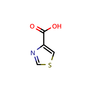 Chemical structure of thiazole-4-carboxylic acid , CAS 3973-08-8, AChemBlock X181557