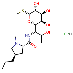 (2S,4R)-N-{(1S)-2-hydroxy-1-[(2S,3R,4S,5R,6R)-3,4,5-trihydroxy-6-(methylthio)-tetrahydro-2H-2-pyranyl]propyl}-1-methyl-4-propylpyrrolidine-2-carboxamide Hydrochloride