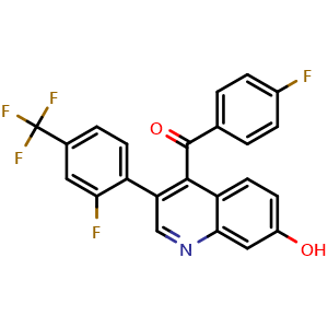 (3-(2-fluoro-4-(trifluoromethyl)phenyl)-7-hydroxyquinolin-4-yl)(4-fluorophenyl)methanone