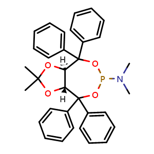 (3aR,8aR)-(-)-(2,2-Dimethyl-4,4,8,8-tetraphenyl-tetrahydro-[1,3]dioxolo[4,5-e][1,3,2]dioxaphosphepin-6-yl)dimethylamine