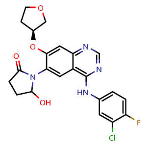 1-(4-((3-chloro-4-fluorophenyl)amino)-7-(((S)-tetrahydrofuran-3-yl)oxy)quinazolin-6-yl)-5-hydroxypyrrolidin-2-one  (Afatinib Impurity）