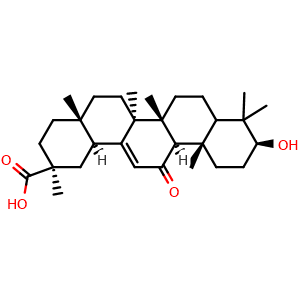 Chemical structure of 18α-Glycyrrhetic acid , CAS 1449-05-4, AChemBlock X181618