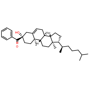 Chemical structure of benzoyl cholesterol , CAS 604-32-0, AChemBlock X181648