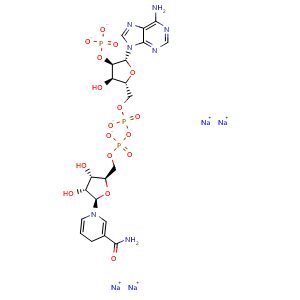 Chemical structure of beta-NADPH , CAS 2646-71-1, AChemBlock X181650