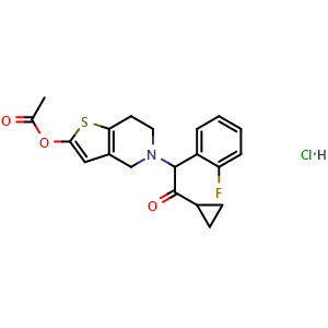 Chemical structure of Prasugrel hydrochloride , CAS 389574-19-0, AChemBlock X181676