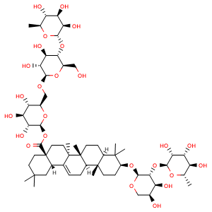 Chemical structure of Hederasaponin B , CAS 36284-77-2, AChemBlock X181688