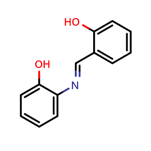 Chemical structure of (E)-2-hydroxybenzaldehyde-N-2-hydroxyphenyl imine , CAS 1761-56-4, AChemBlock X181709