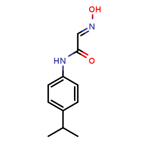 Chemical structure of (E)-2-(hydroxyimino)-N-(4-isopropylphenyl)acetamide , CAS 68701-52-0, AChemBlock X181710