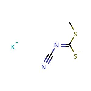 Chemical structure of Cyanimidodithiokohlensaeure-methylester-kaliumsalz , CAS 10191-61-4, AChemBlock X181730