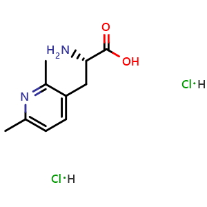 Chemical structure of (2S)-2-amino-3-(2,6-dimethylpyridin-3-yl)propanoic acid dihydrochloride , AChemBlock X181751