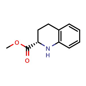 Chemical structure of methyl (2S)-1,2,3,4-tetrahydroquinoline-2-carboxylate , CAS 63492-82-0, AChemBlock X181807