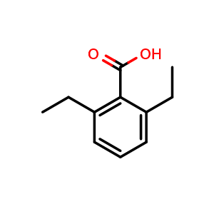 Chemical structure of 2,6-diethylbenzoic acid , CAS 78114-07-5, AChemBlock X181813