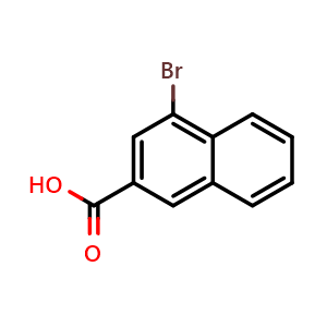 Chemical structure of 4-bromonaphthalene-2-carboxylic acid , CAS 1013-80-5, AChemBlock X181841