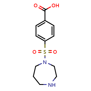 Chemical structure of 4-(1,4-diazepan-1-ylsulfonyl)benzoic acid , CAS 1268026-10-3, AChemBlock X181860