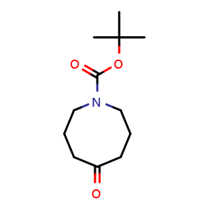 Chemical structure of tert-butyl 5-oxoazocane-1-carboxylate , CAS 1309359-79-2, AChemBlock X181870