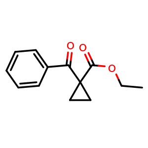 Chemical structure of ethyl 1-benzoylcyclopropanecarboxylate , CAS 116195-48-3, AChemBlock X181889