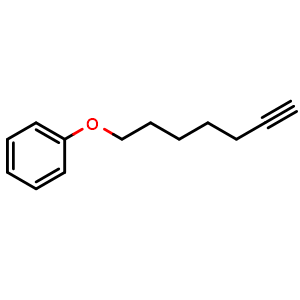 Chemical structure of hept-6-ynoxybenzene , CAS 1486250-48-9, AChemBlock X181897