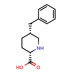 Chemical structure of (2S,5R)-5-benzylpiperidine-2-carboxylic acid , CAS 1221793-56-1, AChemBlock X181900