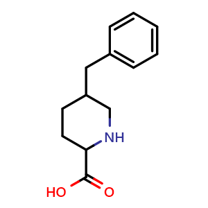 Chemical structure of 5-benzylpiperidine-2-carboxylic acid , CAS 1822594-91-1, AChemBlock X181901
