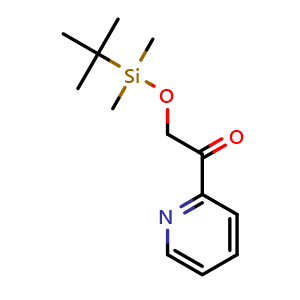 Chemical structure of 2-[tert-butyl(dimethyl)silyl]oxy-1-(2-pyridyl)ethanone , CAS 2891602-14-3, AChemBlock X181907