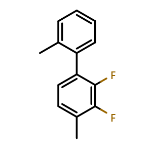 Chemical structure of 2,3-Difluoro-2',4-dimethyl-1,1'-biphenyl , CAS 2764728-84-7, AChemBlock X181928