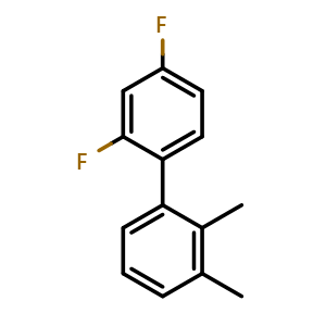 Chemical structure of 2',4'-Difluoro-2,3-dimethyl-1,1'-biphenyl , CAS 2764729-16-8, AChemBlock X181929