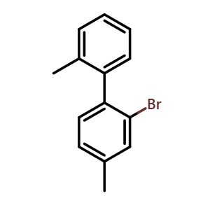 Chemical structure of 2-Bromo-2',4-dimethyl-1,1'-biphenyl , CAS 1171900-34-7, AChemBlock X181930