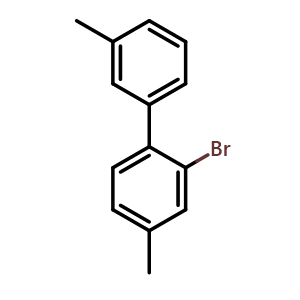 Chemical structure of 2-Bromo-3',4-dimethyl-1,1'-biphenyl , CAS 2807465-25-2, AChemBlock X181931