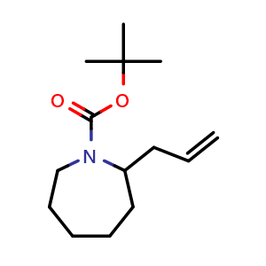Chemical structure of tert-butyl 2-allylazepane-1-carboxylate , CAS 153749-94-1, AChemBlock X181957