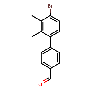 Chemical structure of 4'-Bromo-2',3'-dimethyl-[1,1'-biphenyl]-4-carbaldehyde , CAS 2807469-82-3, AChemBlock X181963