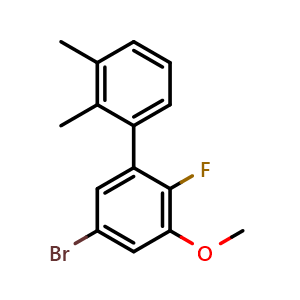 Chemical structure of 5-Bromo-2-fluoro-3-methoxy-2',3'-dimethyl-1,1'-biphenyl , CAS 2807471-25-4, AChemBlock X181967