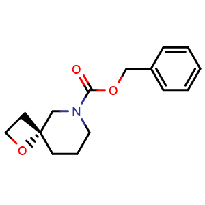 Chemical structure of benzyl (4R)-1-oxa-8-azaspiro[3.5]nonane-8-carboxylate , CAS 1527519-16-9, AChemBlock X181980