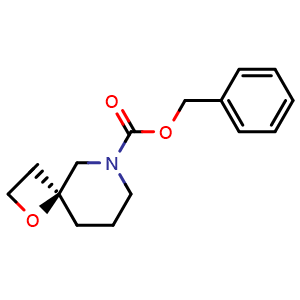 Chemical structure of benzyl (4S)-1-oxa-8-azaspiro[3.5]nonane-8-carboxylate , CAS 1527519-14-7, AChemBlock X181981