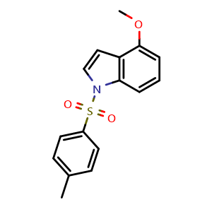 Chemical structure of 4-methoxy-1-(p-tolylsulfonyl)indole , CAS 112970-67-9, AChemBlock X181998
